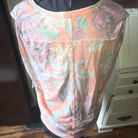 We the Free orange combo rose top, NWT - Picture 2 of 4